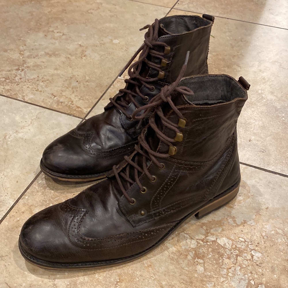 Jeffery Tyler Leather Man’s Lace Boots size 13